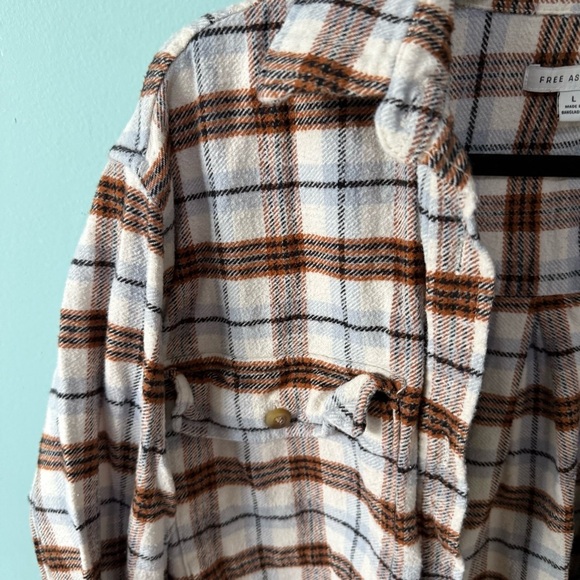 Free Assembly Women's Long Sleeve Work Shirt Large Flannel Fall - Picture 2 of 6